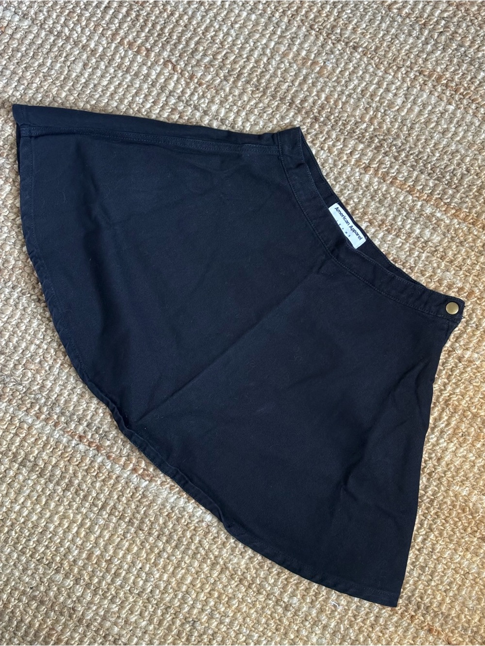 American Apparel Black Denim Skirt Size S